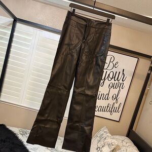 We the Free Black Vegan Leather Pants